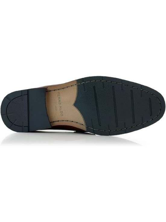 ?Men\'s Espresso Faux Suede Slip-on Moc Toe Classic Non Slip Penny Loafers main image 5